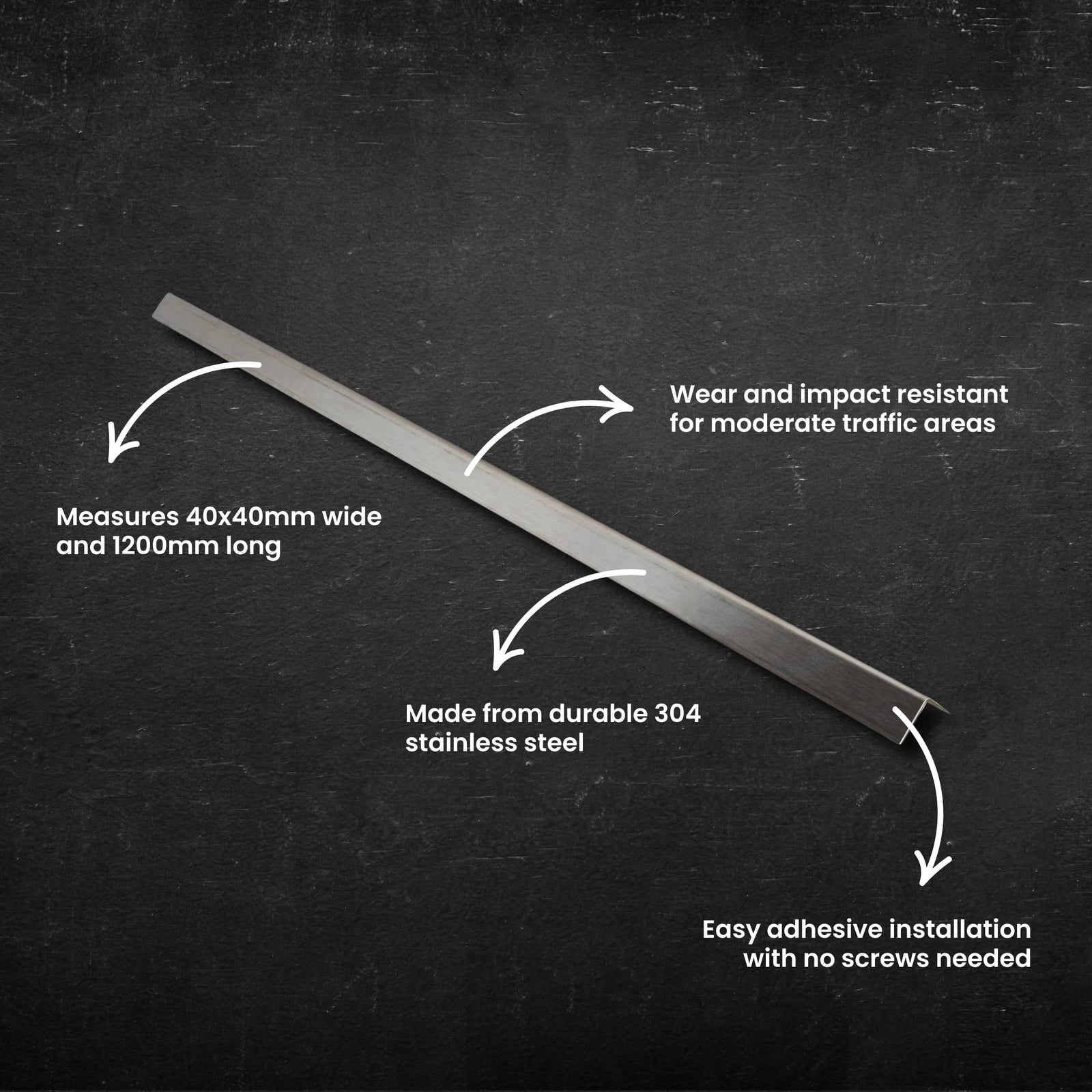 Corner Guard - Stainless Steel - 40mm