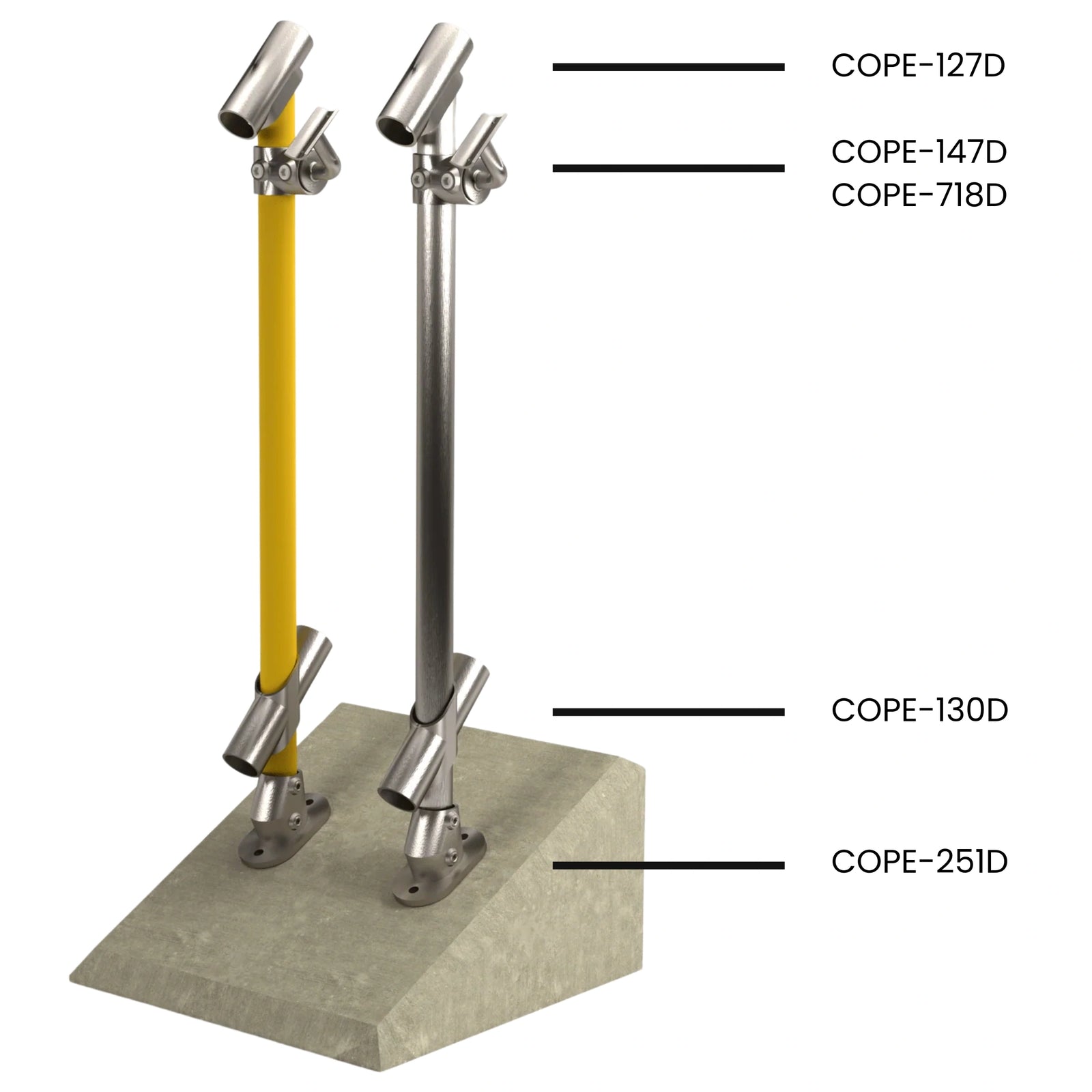 Cope Modular Handrail - CM80 Stanchion
