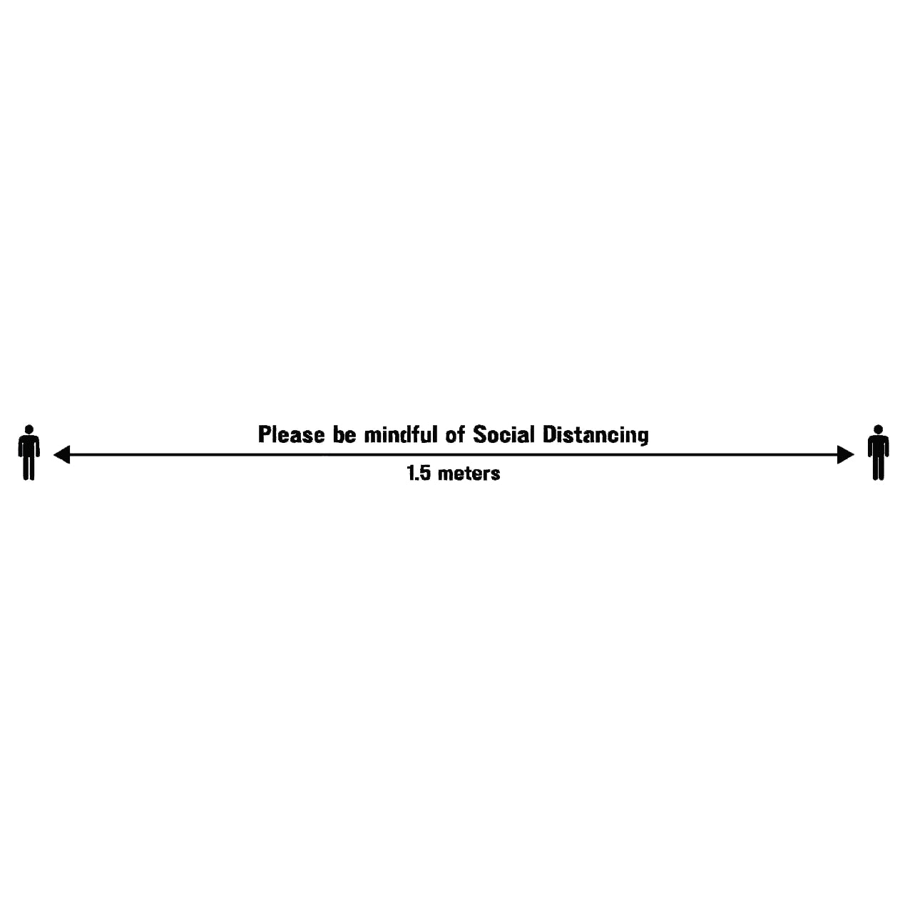 COVID 1.5m Social Distance Measurement Stencil