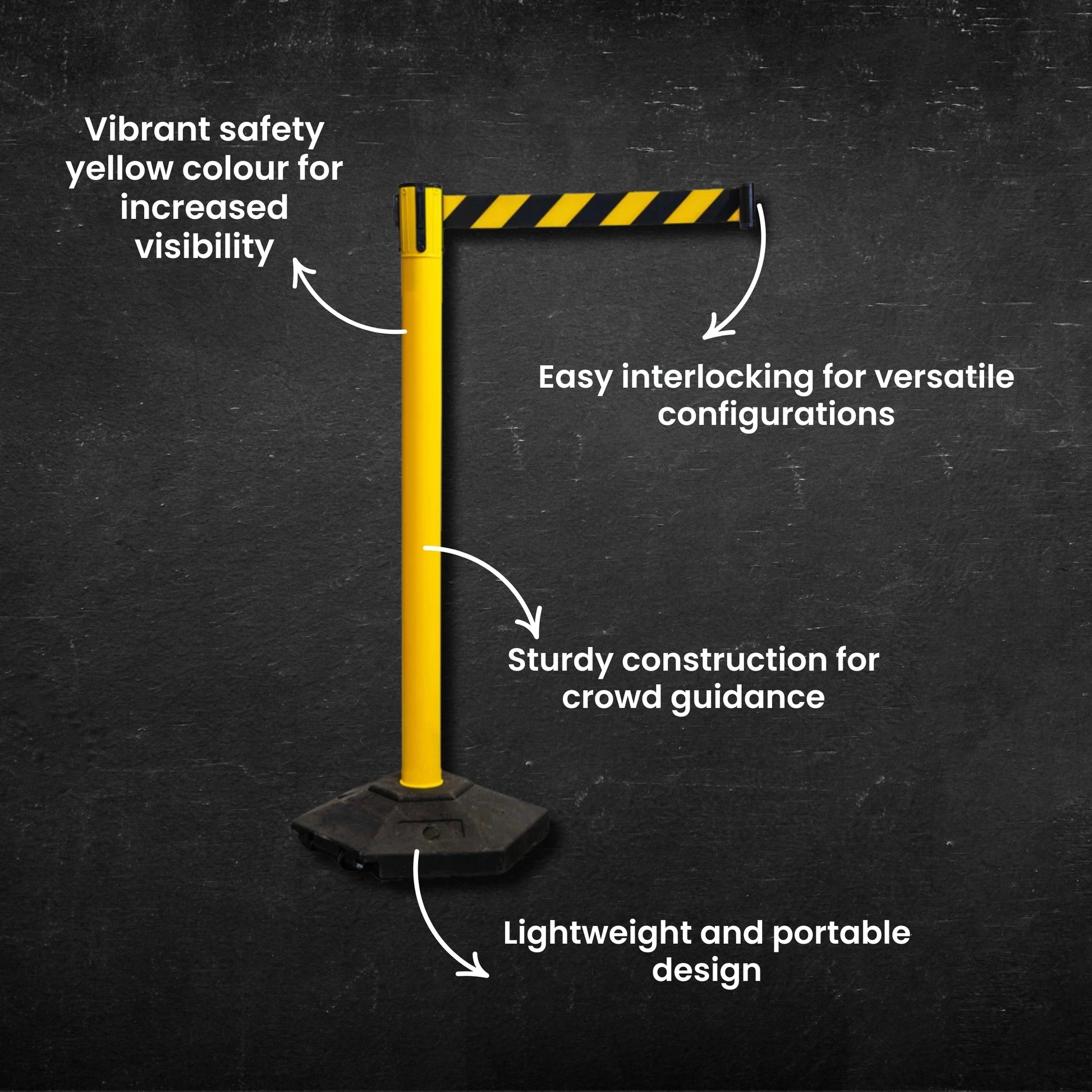 Crowd Control Barrier – Safety Yellow | eSafety Supplies