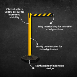 Crowd Control Barrier – Safety Yellow
