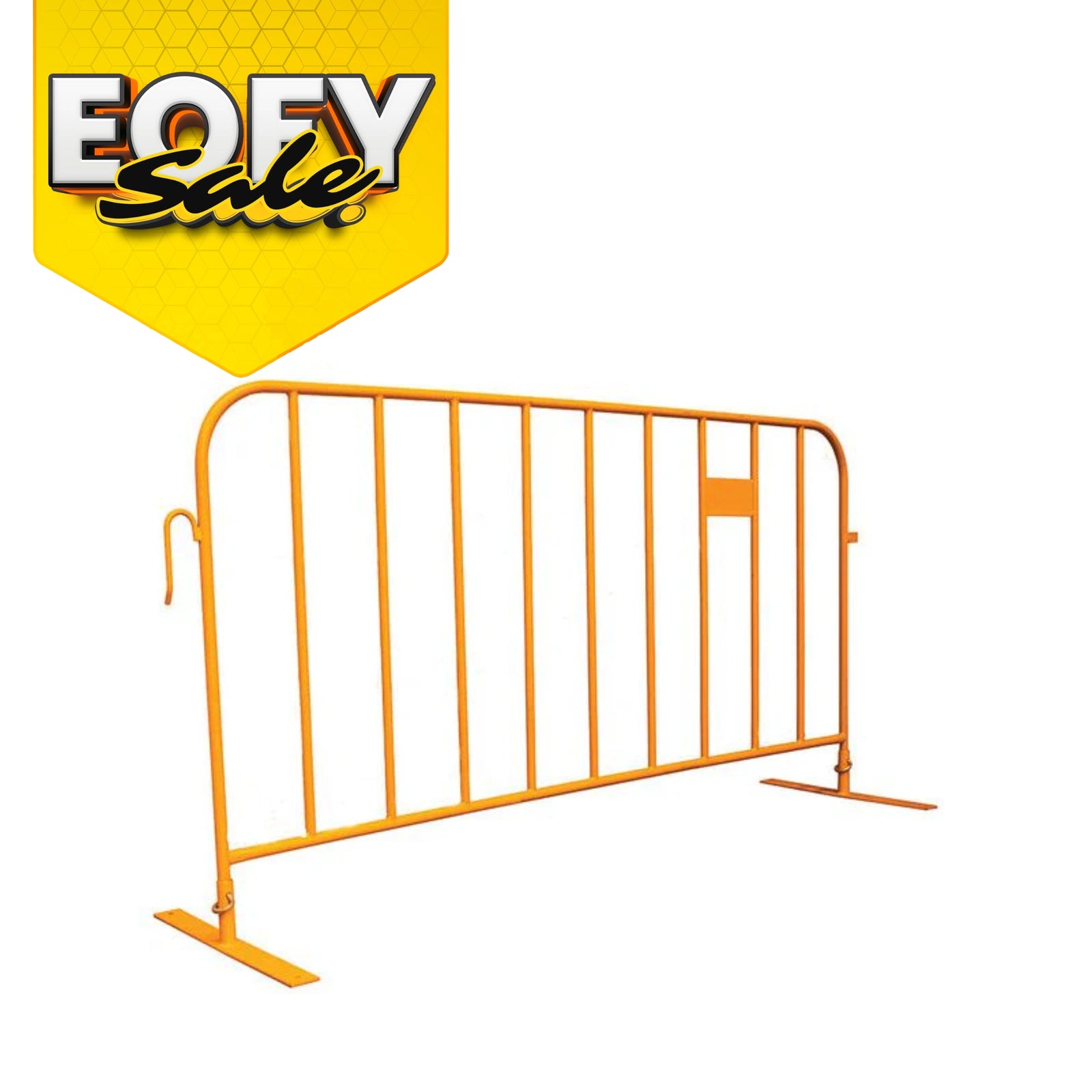 Orange Crowd Control Barrier 2.3m x 1.1m