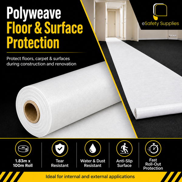 1.83m X 100m Roll Polyweave Floor & Surface Protection