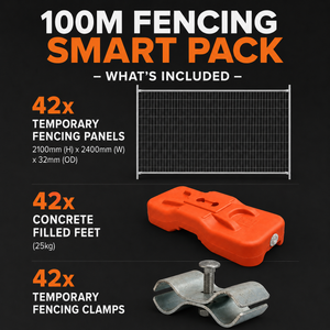 Construction Temporary Fence Pack - 100m - Construction Temporary Fencing