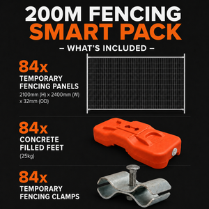 Construction Temporary Fence Pack - 200m - Construction Temporary Fencing