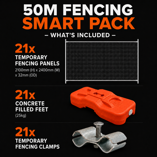 Construction Temporary Fence Pack - 50m