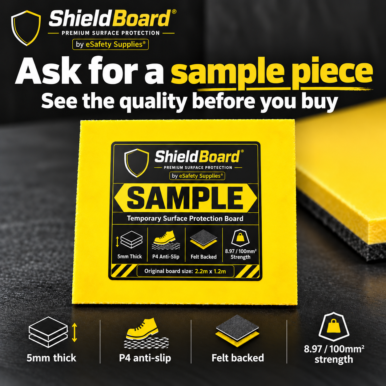 Shield Board - Impact Protection - 2.2m x 1.2m x 5mm