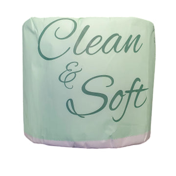 [Clean & Soft 3 Ply Toilet Paper Bulk Carton], showing the 48-roll commercial packaging for workplace washrooms.