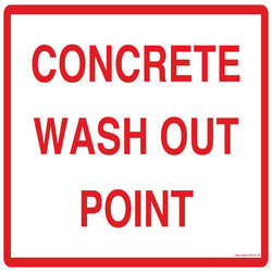 Concrete Wash Out Point Sign