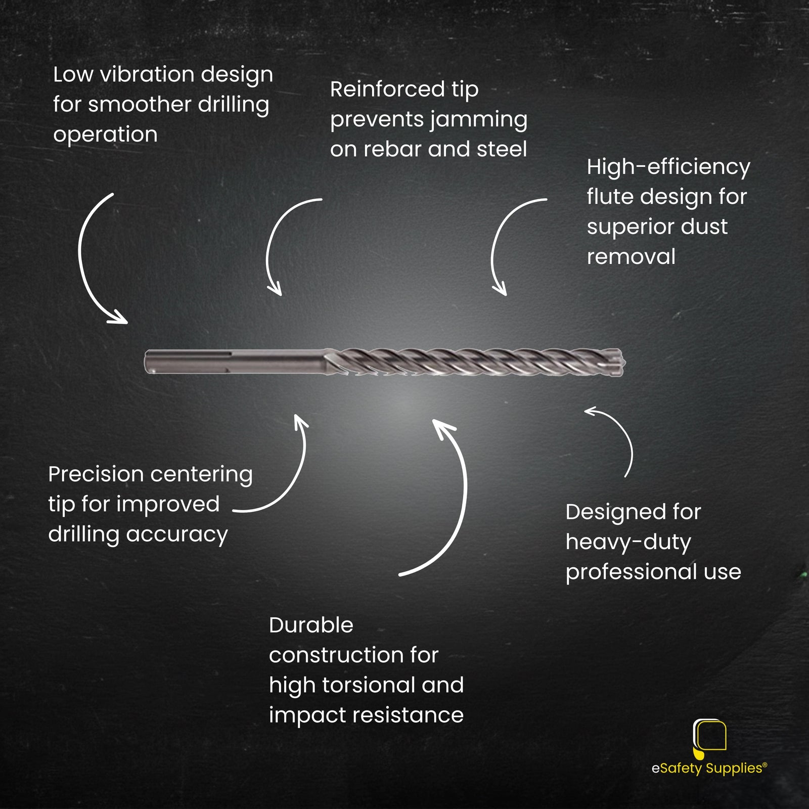 Engineered to minimize the vibrational impact on the operator, this bit allows for more comfortable use during extended deep-drilling tasks in NSW civil and structural projects.