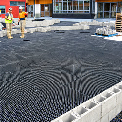 20mm polypropylene sub-surface drainage matrix grid.