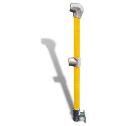Cope Modular Handrail - End Stanchion (Rise) - Wall Mount
