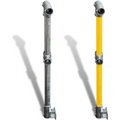 Cope Modular Handrail - Angled Through Stanchion - Wall Mount 35 kg Color Powder Coated Yellow CMH-ATS-WM-Y