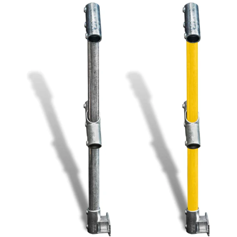 Cope Modular Handrail - Angled (30-45°) - Wall Mount 35 kg Color Powder Coated Yellow CMH-ATS-30-45-WM-Y