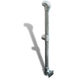 Cope Modular Handrail - End Stanchion (Rise) - Wall Mount 35 kg Color Powder Coated Yellow CMH-ES-R-WM-Y