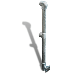 Cope Modular Handrail - End Stanchion (Rise) - Wall Mount 35 kg Color Powder Coated Yellow CMH-ES-R-WM-Y