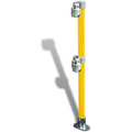 Cope – Corner Stanchion (Vert Adjustable) – Base Mount 35 kg Color Powder Coated Yellow CMH-CS-VA-BM-Y