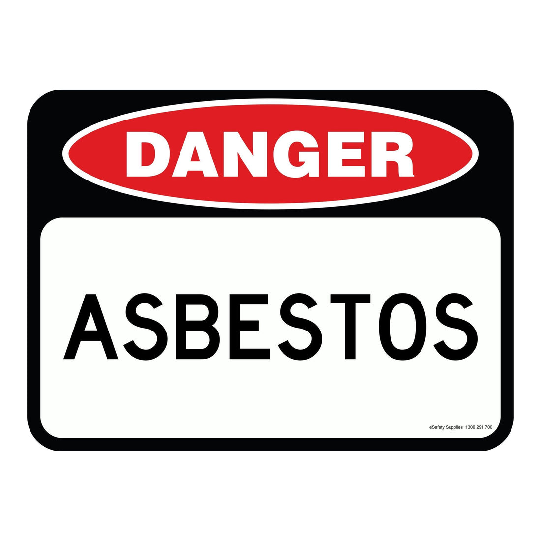 Danger Sign - Asbestos 3.5 kg 300mm x 450mm Material Poly ES-DSAS-P-300X450