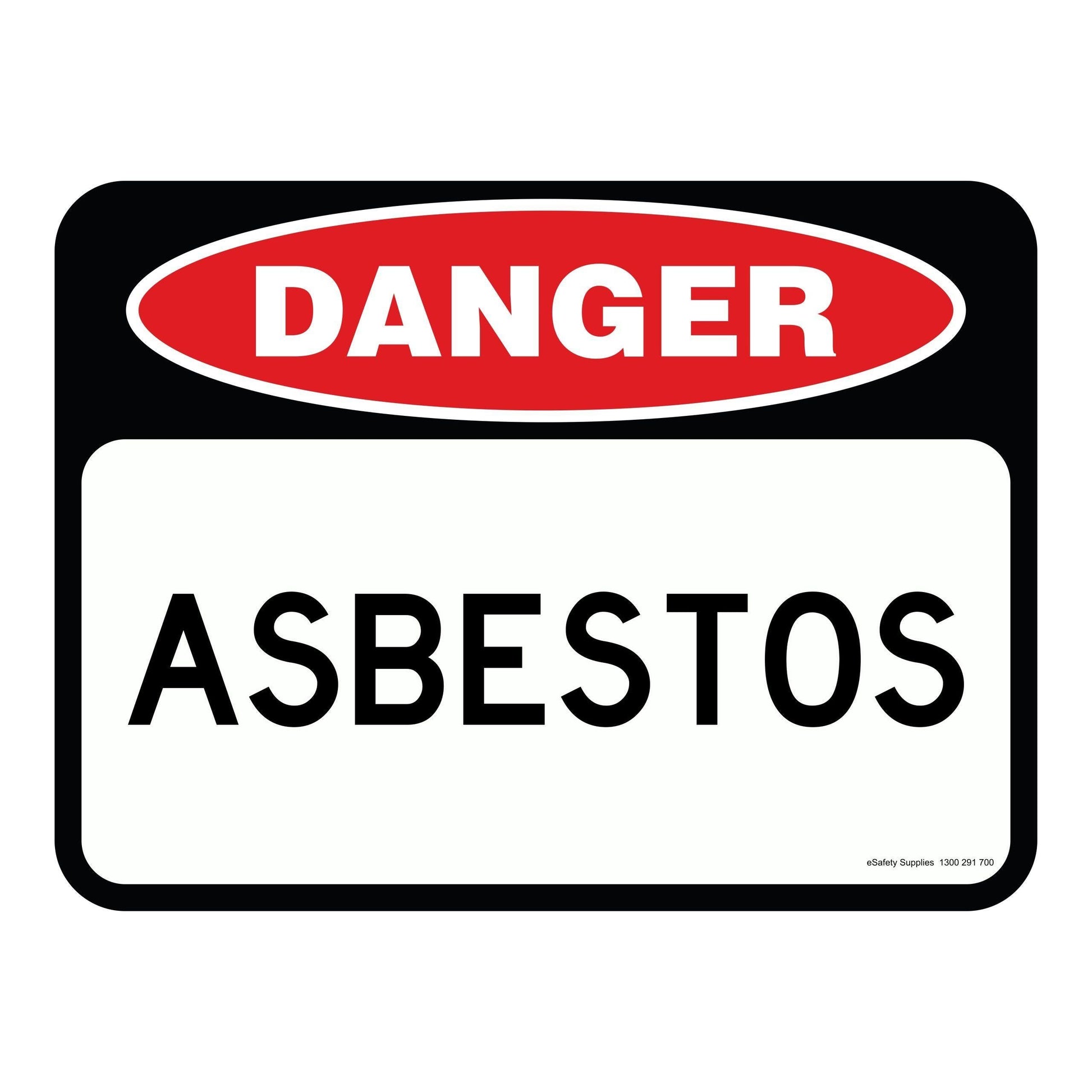 Danger Sign - Asbestos 3.5 kg 300mm x 450mm Material Aluminium ES-DSAS-300X450