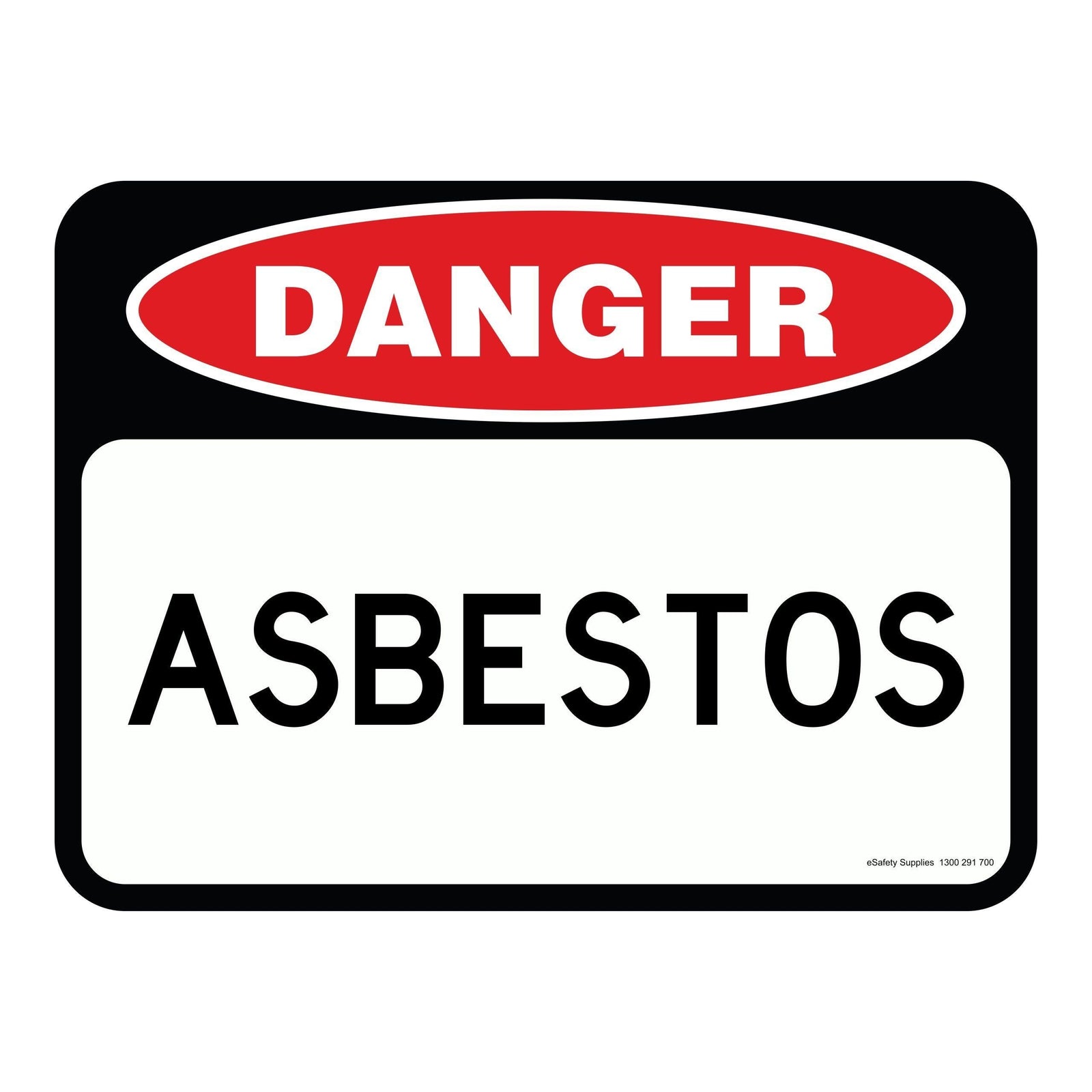 Danger Sign - Asbestos 3.5 kg 600mm x 450mm Material Aluminium ES-DSAS-600X450