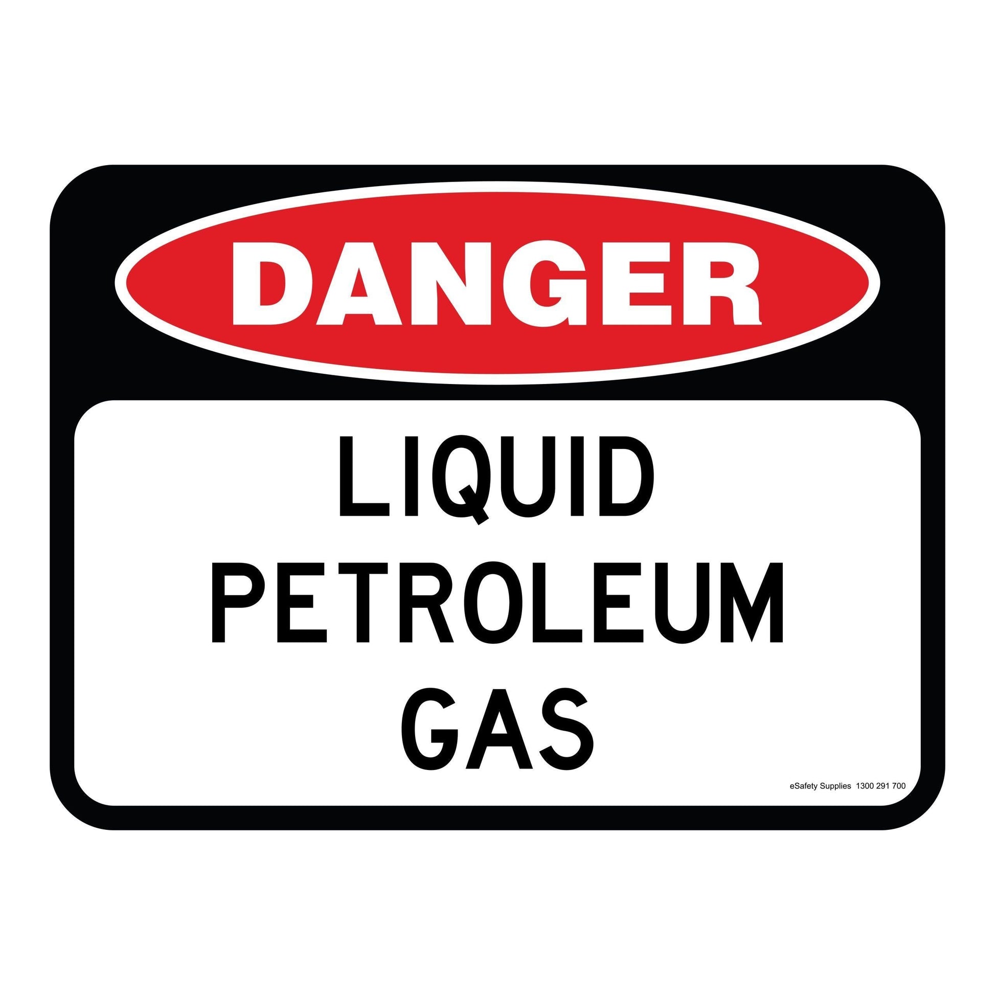 Danger Sign - Liquid Petrolium Gas 3.5 kg 600mm x 450mm Material Poly ES-DSLPG-P-600X450