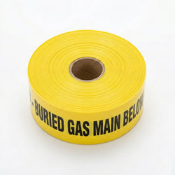 Mains Marker Tape - Gas Main Buried Below | 150mm x 500m