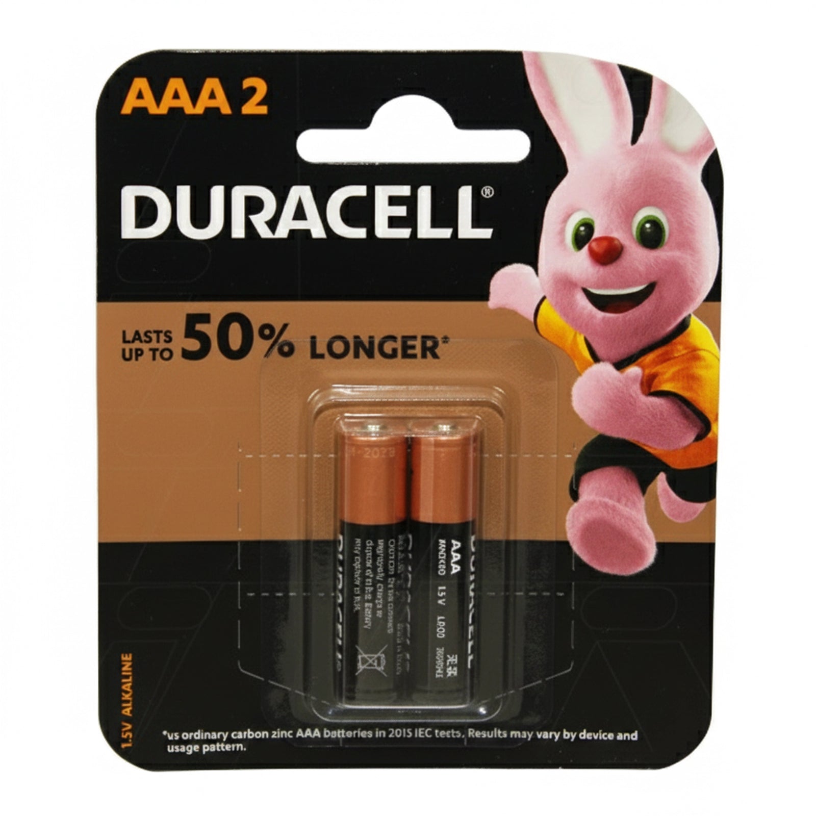 Duracell 1.5V AAA Alkaline Battery – Pack of 2 (MN2400B2)