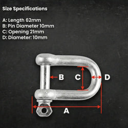 D Shackle - 10mm