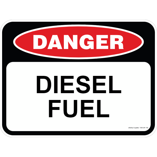 Danger Sign - Diesel Fuel 3.5 kg 300mm x 450mm