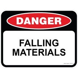 Danger Sign - Falling Materials 3.5 kg 300mm x 450mm