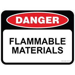 Danger Sign - Flammable Materials 3.5 kg 300mm x 450mm