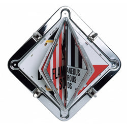 Dangerous Goods Flip Kit Diamond Book, 15-Class Hazmat Placard Kit with Heavy Duty Clips for Transport Compliance.
