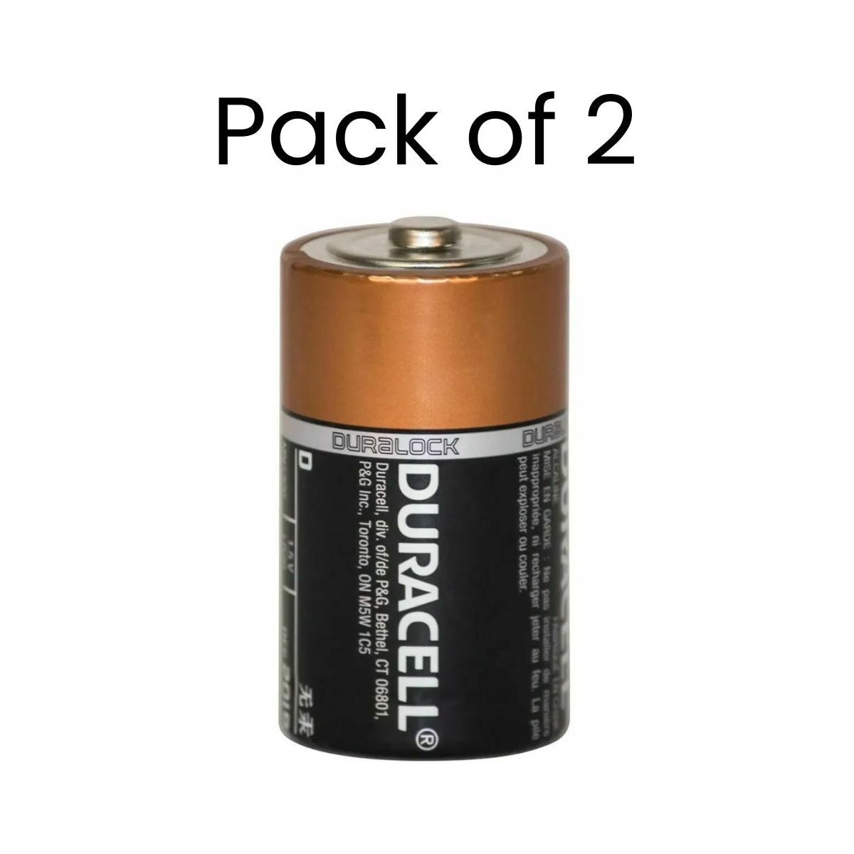 Duracell Coppertop D Batteries