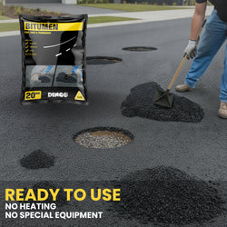 Pothole Quick Repair Asphalt installed in a commercial car park, demonstrating a clean, flush finish ready for light traffic.