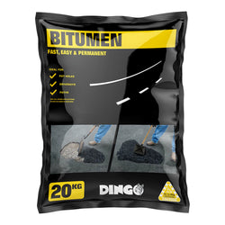 [Dingo Bitumen Quick Repair 20kg Bag], professional-grade cold mix asphalt for instant pothole and driveway repairs.