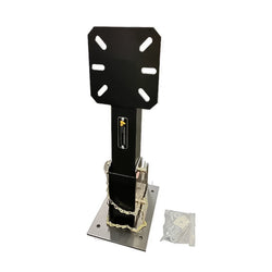 The folding mechanism allows the vice to be stored vertically or tucked away when not in use, freeing up valuable tray space and preventing damage to the vice during transport.