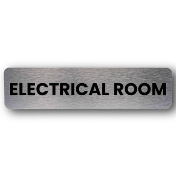 Electrical Room Sign - Brushed Silver