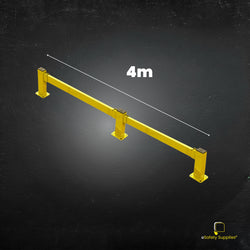 [Unleashed Pedestrian Barrier System], High-Visibility Modular Safety Railing for Industrial Walkways.