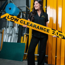 Low Height Clearance Aluminium Reflective Sign - 1.5m x 150mm