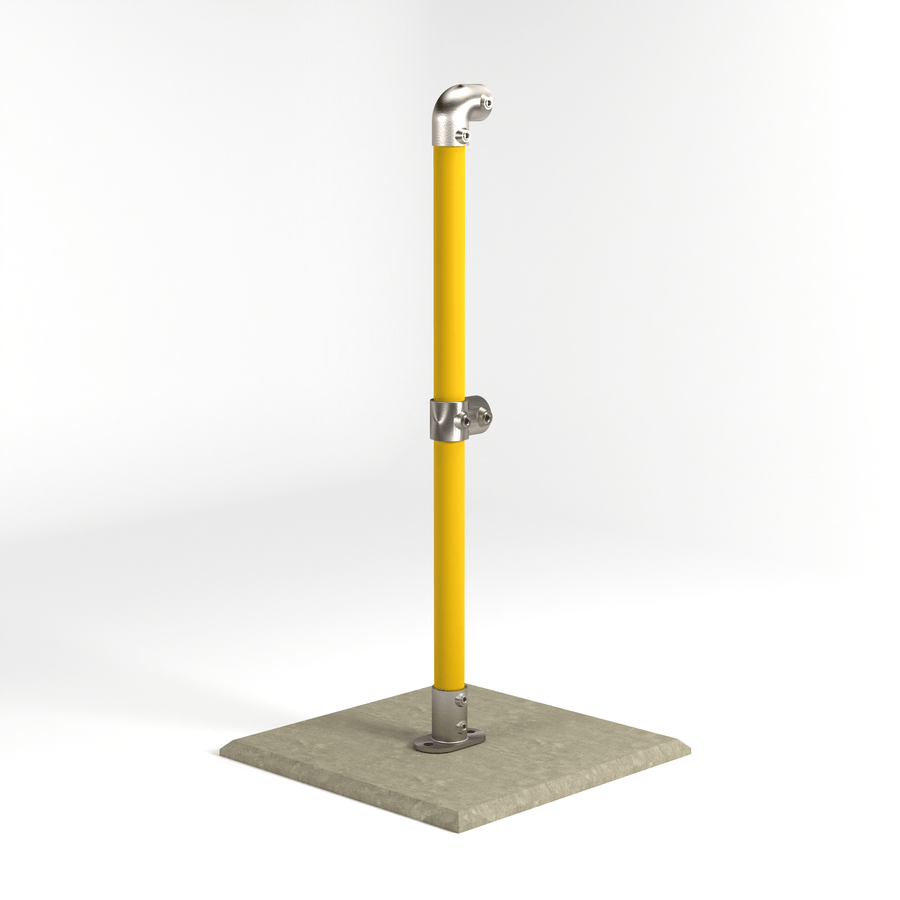 Available in Safety Yellow powder coating for high-risk zones or a Classic Galvanized finish for a professional, understated look in commercial and residential settings.