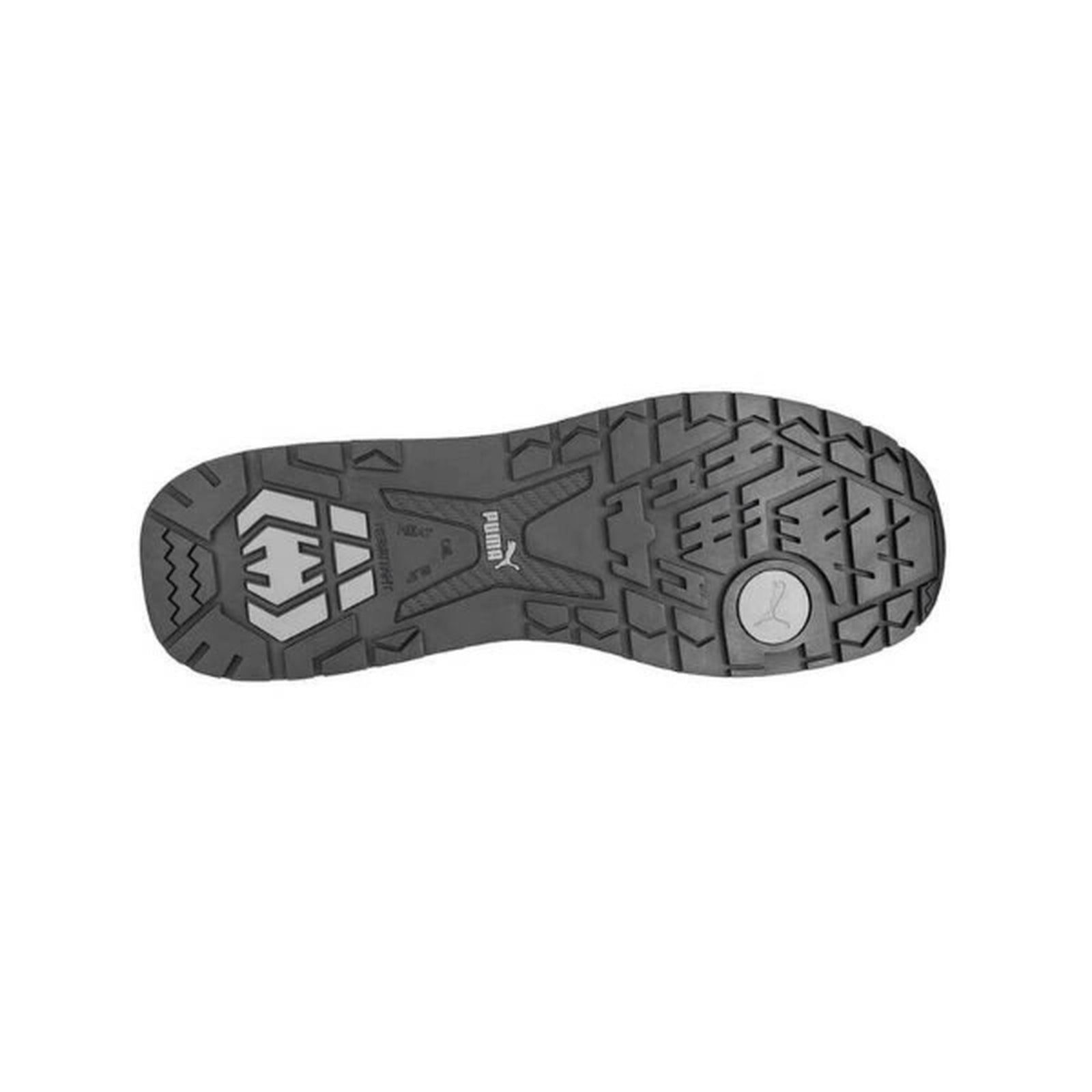 Image showing sole of Black Puma Elevate Knit Safety Shoe.