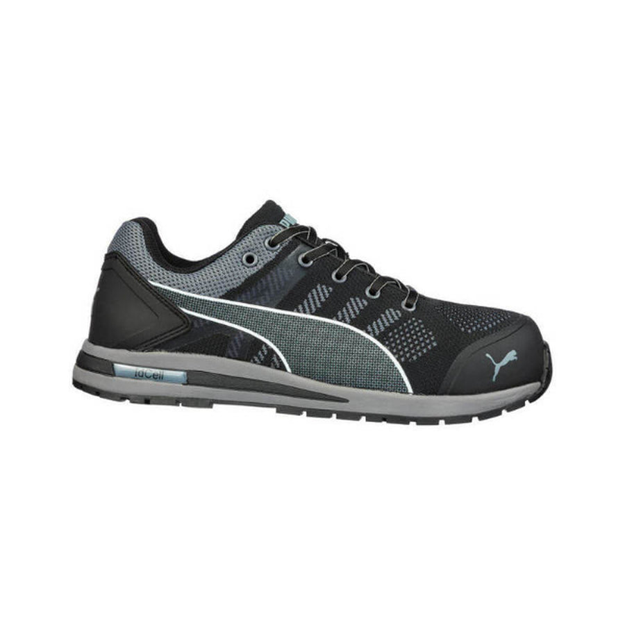 Image showing Right side view of Black Puma Elevate Knit Safety Shoe