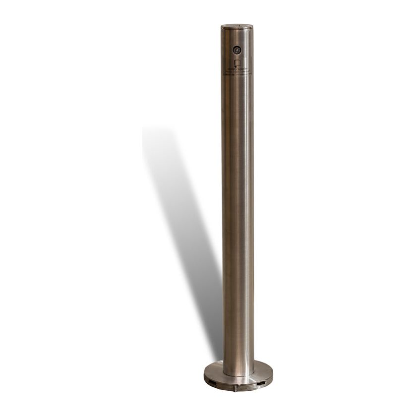 Removable Surface Mount Bollard - 90mm Stainless Steel Key Lock 42 kg
