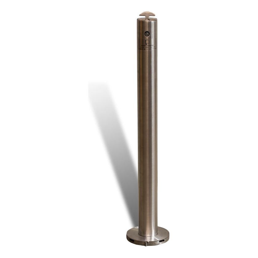 Removable Surface Mount Bollard - 90mm Stainless Steel Key Lock