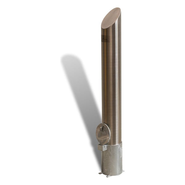 Inground Bevelled Top Removable Bollard – 140mm