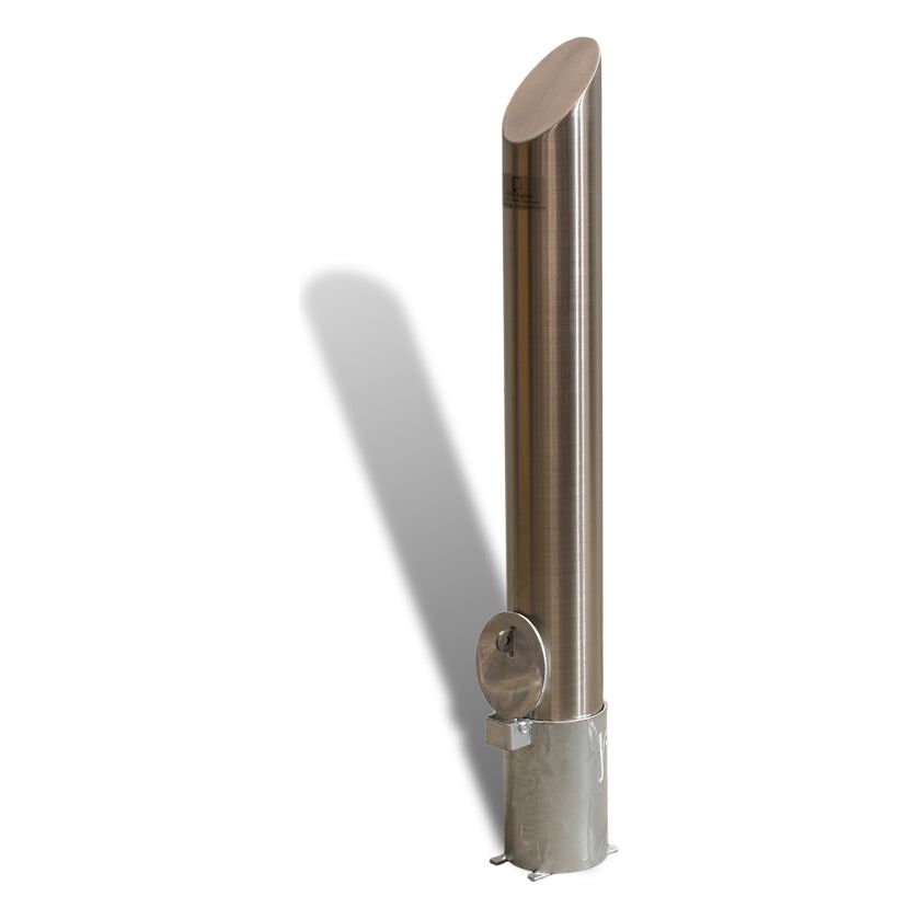 Inground Bevelled Top Removable Bollard – 140mm