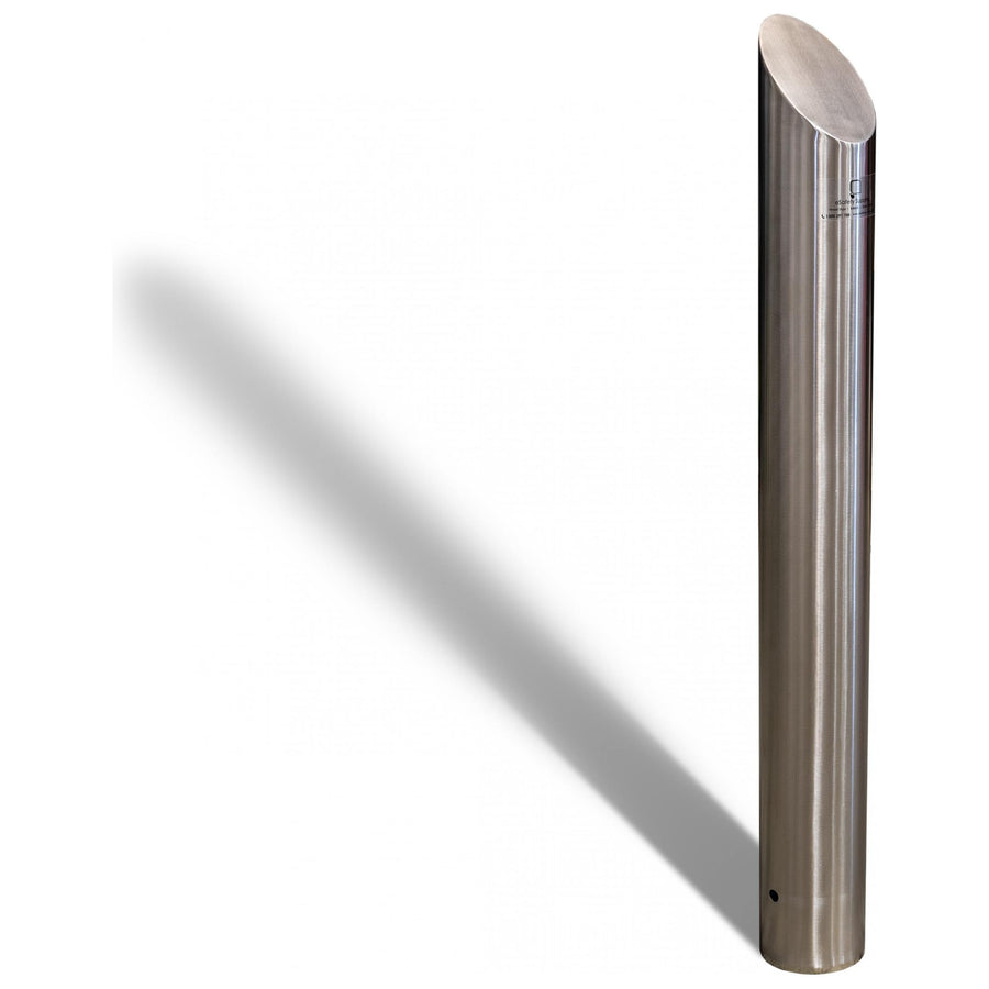 Inground Bevelled Top Bollard - 140mm - Stainless Steel