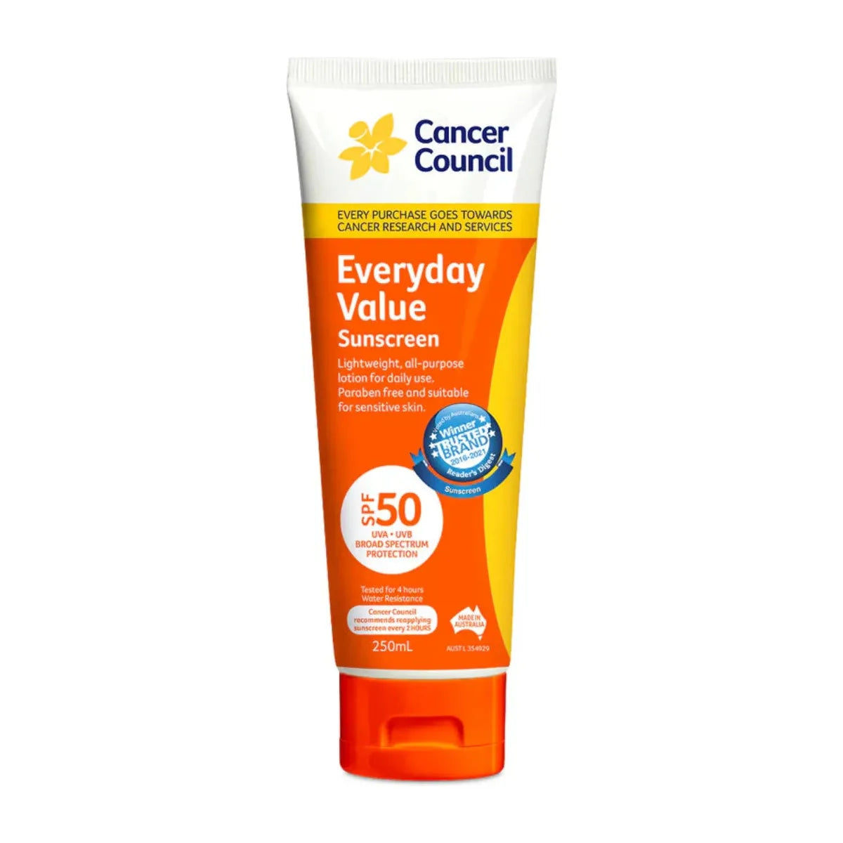 CCA Everyday Value Sunscreen SPF50 250ml