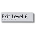 Exit Level Signs 3.5 kg 180mm x 50mm Braille-exit-sign Exit Level 6 BS-EL6