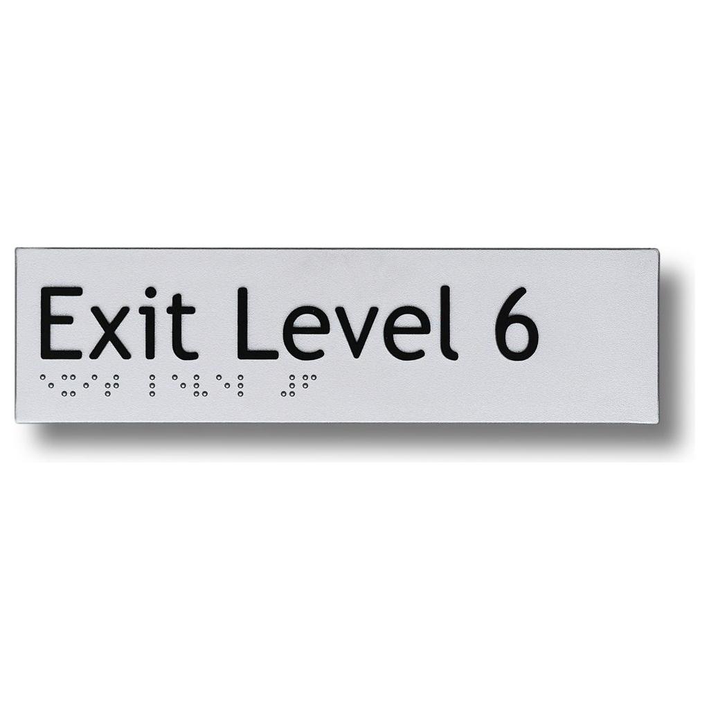 Exit Level Signs 3.5 kg 180mm x 50mm Braille-exit-sign Exit Level 6 BS-EL6